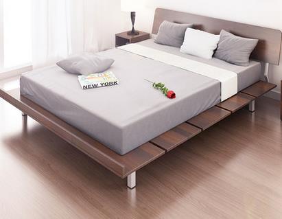 简约榻榻米床 日式板式床1.5米双人床1.2现代床1.8单人床创意板床