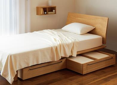 日式简约白蜡木床北欧原木纯实木双人床 极简风格家具儿童橡木床