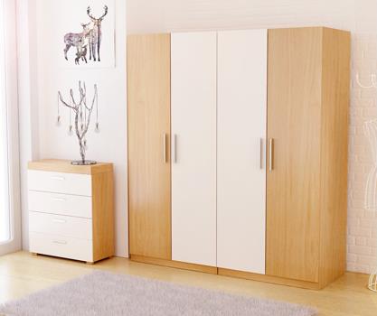 简易时尚组装实木质衣柜 简约现代整体单人双人大收纳柜子衣橱